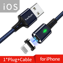 Load image into Gallery viewer, Twitch T03 Magnetic Cable Micro usb Type C Magnetic Usb Charging Cable Microusb Type-C Magnet Charger Wire usb c For iphone 11
