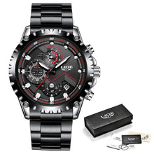 Load image into Gallery viewer, LIGE New Men Watches Top Luxury Brand Fashion Sport Waterproof Chronograph Male Stainless Steel Wristwatch Men Relogio Masculino
