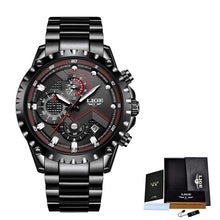 Load image into Gallery viewer, LIGE New Men Watches Top Luxury Brand Fashion Sport Waterproof Chronograph Male Stainless Steel Wristwatch Men Relogio Masculino
