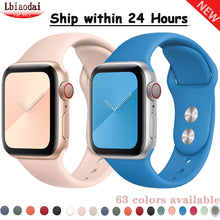 Load image into Gallery viewer, Strap for apple watch band 38mm 42 mm iwatch band 44mm 40mm Sport silicone belt for bracelet apple watch 5 4 3 2 accessories 42
