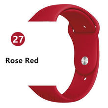 Load image into Gallery viewer, Strap for apple watch band 38mm 42 mm iwatch band 44mm 40mm Sport silicone belt for bracelet apple watch 5 4 3 2 accessories 42

