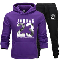 Load image into Gallery viewer, Nuevo Hombre sudaderas con capucha traje Jordan 23 chándal sudadera traje polar Sudadera con capucha + Pantalones de sudor Jogging Homme Pullover 3XL traje deportivo masculino

