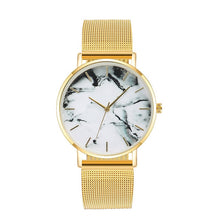 Load image into Gallery viewer, Fashion Rose Gold Mesh Band Creative Marble Female Wrist Watch Luxury Women Quartz Watches Gifts Relogio Feminino Drop Shipping

