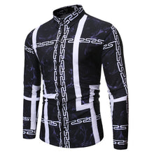 Load image into Gallery viewer, Fashion Luxury Royal Shirt Korean Style Men Baroque Floral Print Chemise Homme Manche Longue Slim Fit Male Casual Dress Shirt
