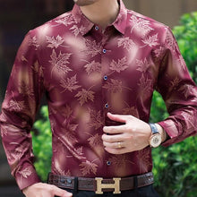 Load image into Gallery viewer, 2019 new social long sleeve maple leaf designer shirts men slim fit vintage fashions men&#39;s shirt man dress jersey clothing 36565
