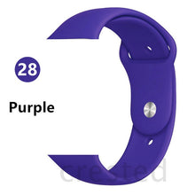 Load image into Gallery viewer, Silicone strap For Apple Watch band 44 mm/40mm iwatch Band 38mm 42mm Sport bracelet Rubber watchband for apple watch 5 4 3 2 1
