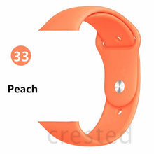 Load image into Gallery viewer, Silicone strap For Apple Watch band 44 mm/40mm iwatch Band 38mm 42mm Sport bracelet Rubber watchband for apple watch 5 4 3 2 1
