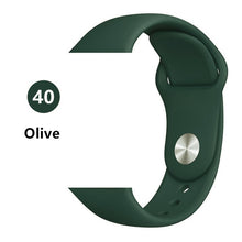 Load image into Gallery viewer, Silicone strap For Apple Watch band 44 mm/40mm iwatch Band 38mm 42mm Sport bracelet Rubber watchband for apple watch 5 4 3 2 1
