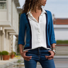 Load image into Gallery viewer, Aachoae femmes Blouses 2020 mode à manches longues col rabattu bureau chemise Blouse chemise décontracté hauts grande taille Blusas Femininas
