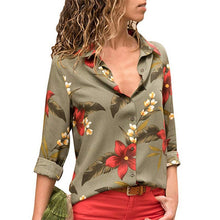 Load image into Gallery viewer, Aachoae femmes Blouses 2020 mode à manches longues col rabattu bureau chemise Blouse chemise décontracté hauts grande taille Blusas Femininas
