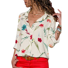 Load image into Gallery viewer, Aachoae femmes Blouses 2020 mode à manches longues col rabattu bureau chemise Blouse chemise décontracté hauts grande taille Blusas Femininas
