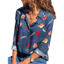Load image into Gallery viewer, Aachoae femmes Blouses 2020 mode à manches longues col rabattu bureau chemise Blouse chemise décontracté hauts grande taille Blusas Femininas
