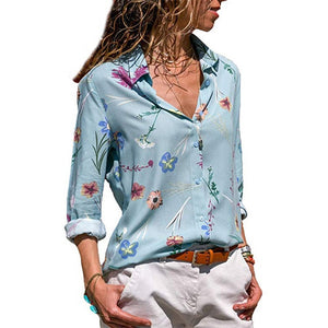 Aachoae femmes Blouses 2020 mode à manches longues col rabattu bureau chemise Blouse chemise décontracté hauts grande taille Blusas Femininas