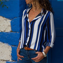 Load image into Gallery viewer, Aachoae femmes Blouses 2020 mode à manches longues col rabattu bureau chemise Blouse chemise décontracté hauts grande taille Blusas Femininas
