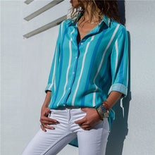 Load image into Gallery viewer, Aachoae femmes Blouses 2020 mode à manches longues col rabattu bureau chemise Blouse chemise décontracté hauts grande taille Blusas Femininas
