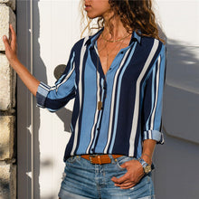 Load image into Gallery viewer, Aachoae femmes Blouses 2020 mode à manches longues col rabattu bureau chemise Blouse chemise décontracté hauts grande taille Blusas Femininas
