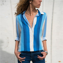 Load image into Gallery viewer, Aachoae femmes Blouses 2020 mode à manches longues col rabattu bureau chemise Blouse chemise décontracté hauts grande taille Blusas Femininas
