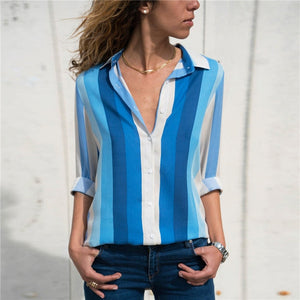 Aachoae femmes Blouses 2020 mode à manches longues col rabattu bureau chemise Blouse chemise décontracté hauts grande taille Blusas Femininas