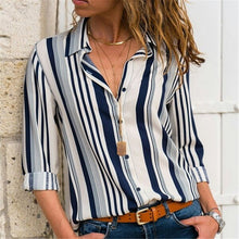 Load image into Gallery viewer, Aachoae femmes Blouses 2020 mode à manches longues col rabattu bureau chemise Blouse chemise décontracté hauts grande taille Blusas Femininas
