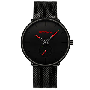 CRRJU Mode Herren Uhren Top Brand Luxus Quarzuhr Männer Beiläufige Dünne Mesh Stahl Wasserdichte Sport Uhr Relogio Masculino