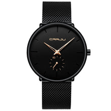 Load image into Gallery viewer, CRRJU Mode Herren Uhren Top Brand Luxus Quarzuhr Männer Beiläufige Dünne Mesh Stahl Wasserdichte Sport Uhr Relogio Masculino
