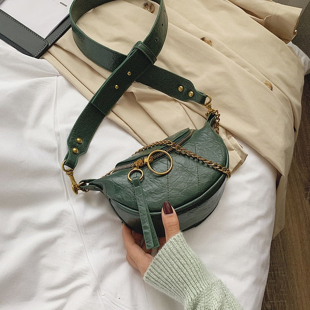 Bolso cruzado de cuero pu de calidad de moda para las mujeres 2020 cadena pequeña bandolera de hombro señora bolsos de viaje y monederos