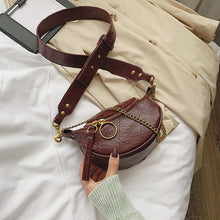 Load image into Gallery viewer, Bolso cruzado de cuero pu de calidad de moda para las mujeres 2020 cadena pequeña bandolera de hombro señora bolsos de viaje y monederos
