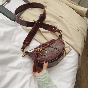 Bolso cruzado de cuero pu de calidad de moda para las mujeres 2020 cadena pequeña bandolera de hombro señora bolsos de viaje y monederos