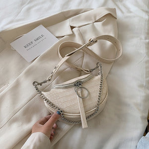 Bolso cruzado de cuero pu de calidad de moda para las mujeres 2020 cadena pequeña bandolera de hombro señora bolsos de viaje y monederos