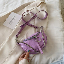 Load image into Gallery viewer, Bolso cruzado de cuero pu de calidad de moda para las mujeres 2020 cadena pequeña bandolera de hombro señora bolsos de viaje y monederos
