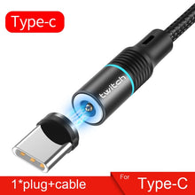 Load image into Gallery viewer, Twitch T01 Magnetische Micro USB Typ C Kabel Für iPhone Xiaomi Handy Schnelle Lade USB Kabel Magnetische Ladegerät Draht schnur
