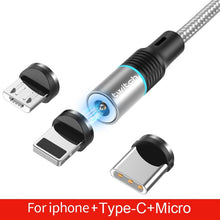 Load image into Gallery viewer, Twitch T01 Magnetische Micro USB Typ C Kabel Für iPhone Xiaomi Handy Schnelle Lade USB Kabel Magnetische Ladegerät Draht schnur

